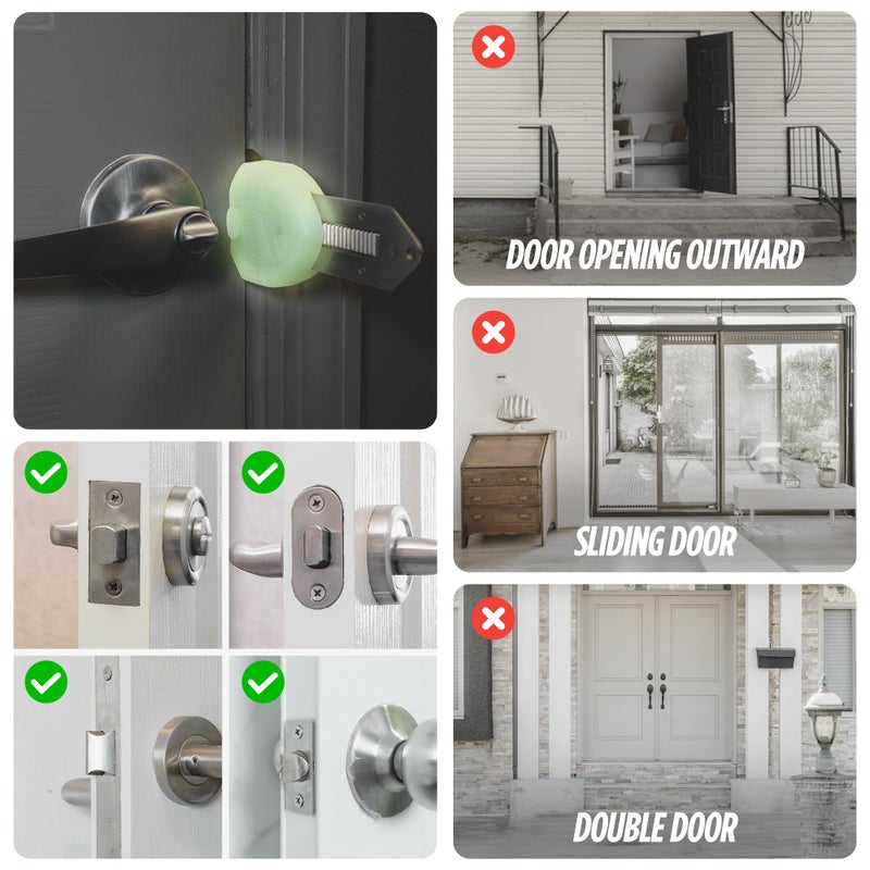 Guard Dog Security Blocklock Portable Door Lock, Hotel Door Locks for Travelers Security, Tough & Durable, Apartment Door Security, Home Security - Image 5