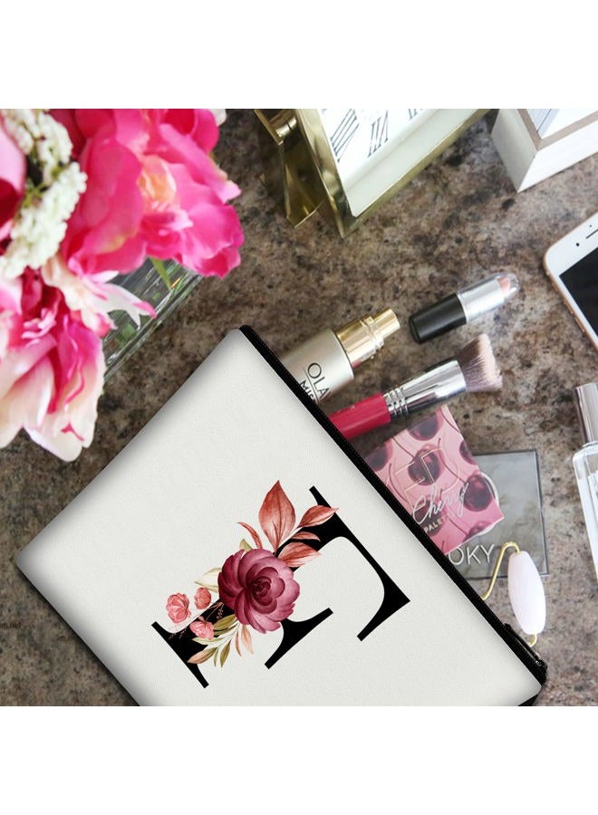 Vavabox A-Z Personalized Makeup Bag, Birthday Gifts for Women Mom, Gifts for Best Friend, Bride Bridesmaid Cosmetic bag (F, White) - Image 4