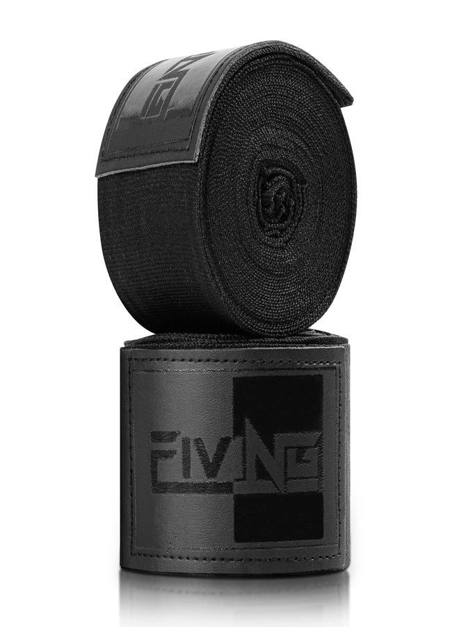 FIVING Premium Handwraps 180 inches Elastic Hand Wraps with Thumb Loop for Boxing, MMA, Muay Thai and Other Martial Arts 4m for Men & Women (Black, 4.5m) - Image 1
