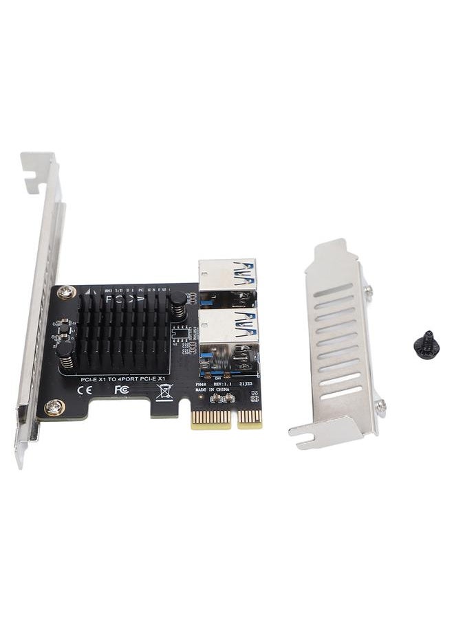 Thoraya - PH48 PCI-E expansion card desktop PCI-E 1X to 4-port PCIE ASM1184E Bitcoin mining equipment full height expansion card - Image 1