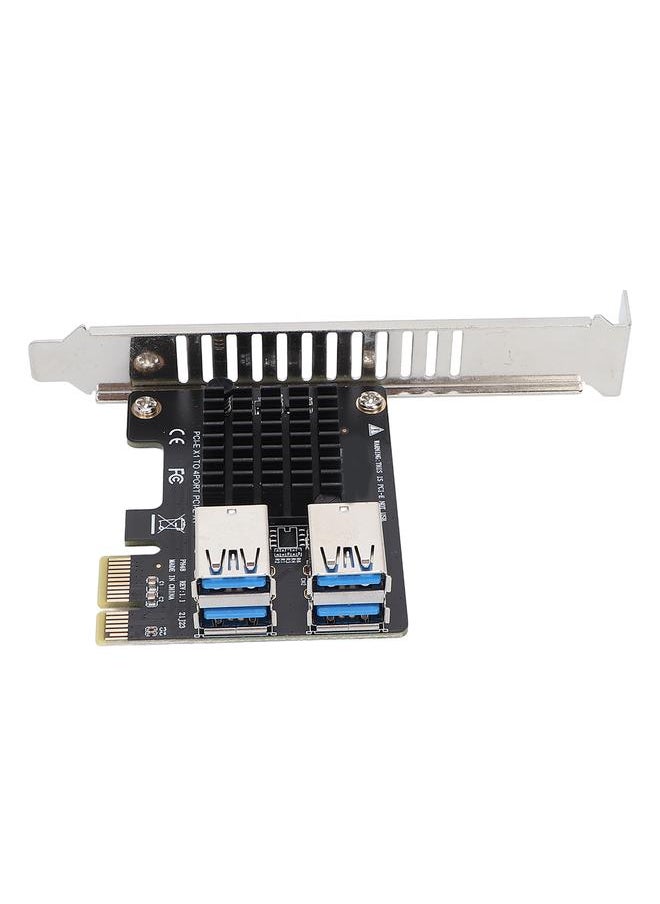 Thoraya - PH48 PCI-E expansion card desktop PCI-E 1X to 4-port PCIE ASM1184E Bitcoin mining equipment full height expansion card - Image 1
