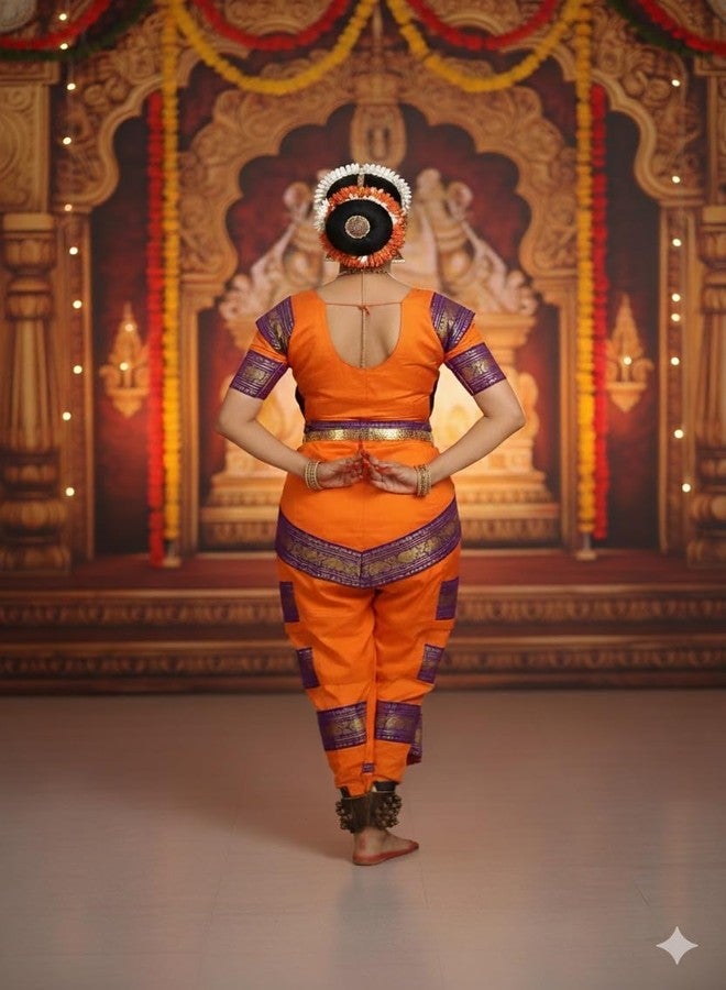 TWINKLE TOTS - All Bharatnatyam Dance Premium Costume For Girls, Dancer/Functions/Theme - Image 2