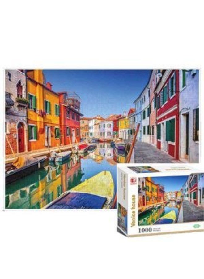 1000 Piece Jigsaw Puzzle - Venice House Scene - Image 2