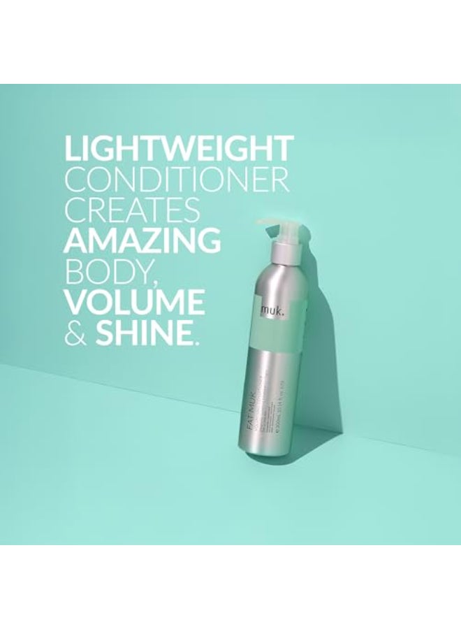 MUK. MUK Fat Volumising Conditioner for Fragile Fine Limp Hair Thickening and Volume Conditioner with Weightless Moisture for Fuller Stronger Hair with Enhanced Volume and Shine 300ml - Image 3
