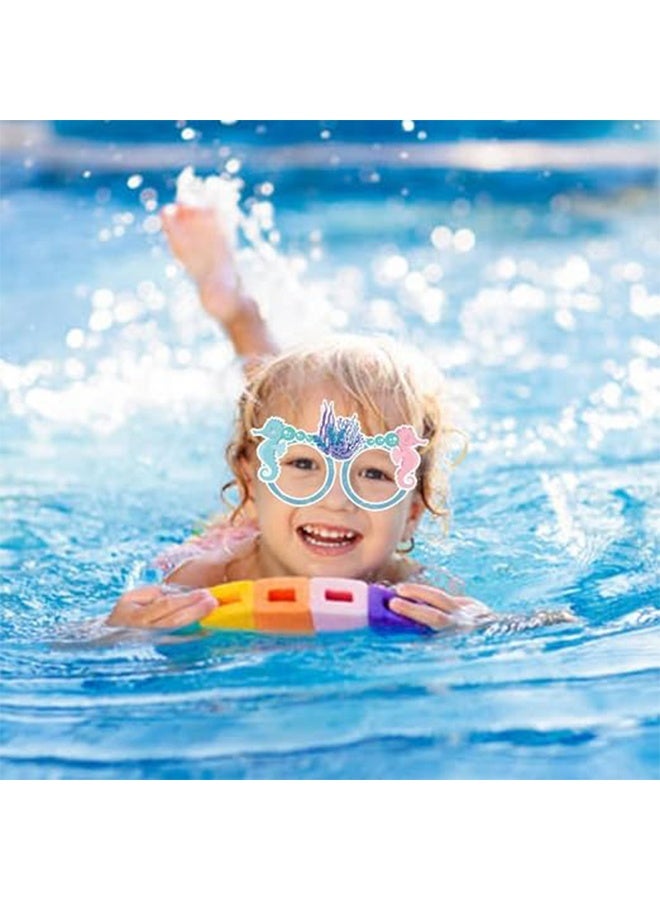 6PCS Mermaid Party Decorations,Paper Mermaid Themed Paper Eyeglasses,Mermaid Party Favors Decorations,Paper Photo Booth Props - Image 3