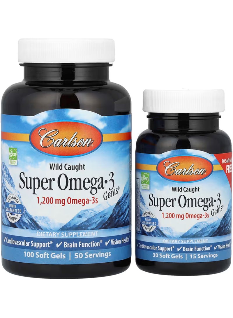 Carlson Super Omega-3 Gems 100+30 130 Soft Gel