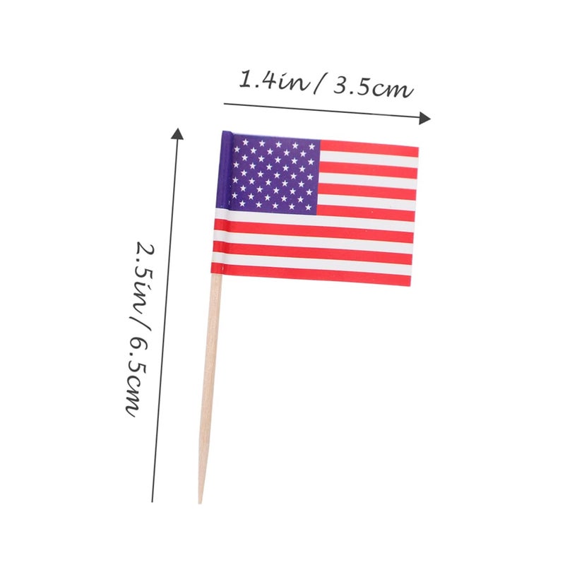 Multicolor National Flag Toothpicks 300pcs Cocktail Food Picks For Party Decorations - Image 3