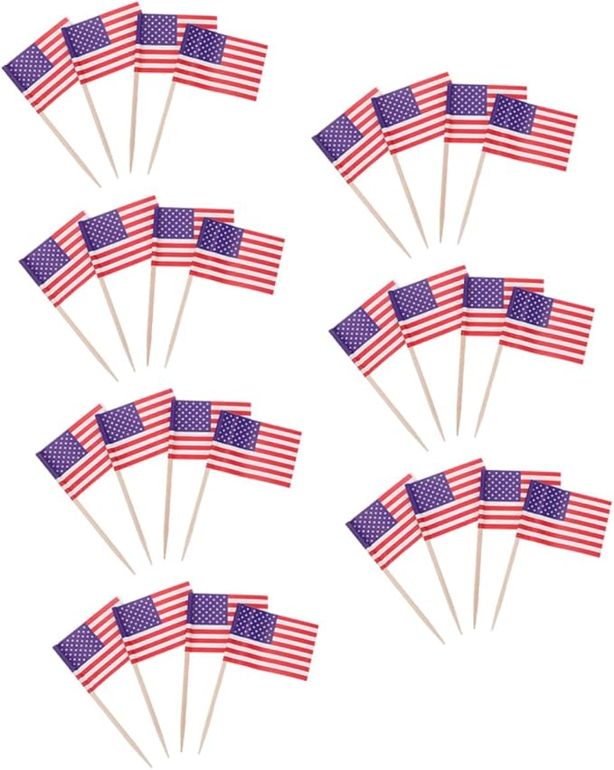 Multicolor National Flag Toothpicks 300pcs Cocktail Food Picks For Party Decorations - Image 1