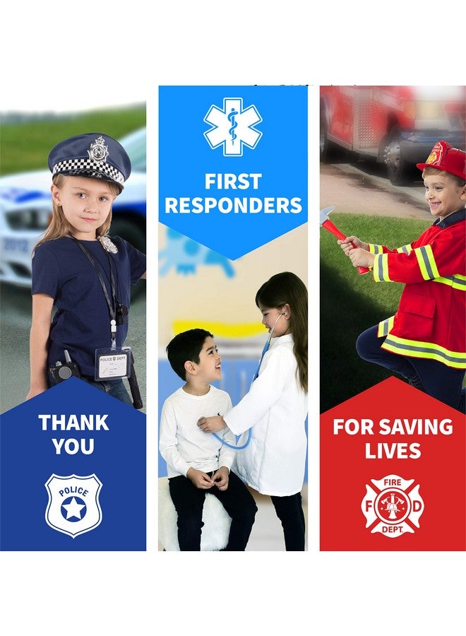 Born Toys Premium 16pcs Costume Dress up Set for Kids Ages 3-7 Fireman,Police Costume, and Doctor All Sets are Washable and Have Accessories - Image 2