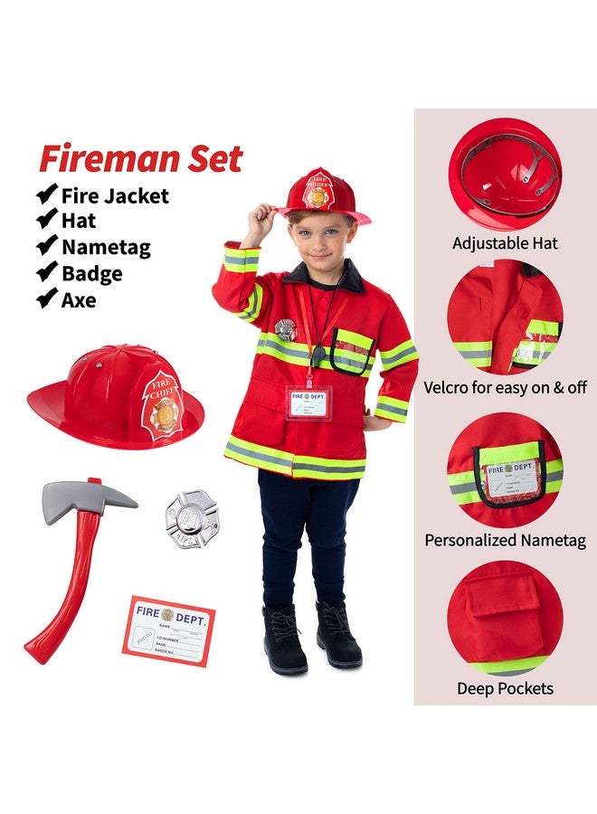 Born Toys Premium 16pcs Costume Dress up Set for Kids Ages 3-7 Fireman,Police Costume, and Doctor All Sets are Washable and Have Accessories - Image 3