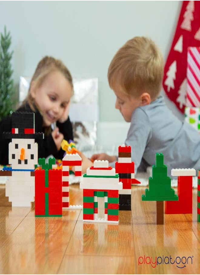 Play Platoon 1100 Piece Building Bricks Set- Building Bricks Kit & Wheels Tires Axles Windows & Door Pieces- Classic Colors Bulk Building Blocks Play Set for Boys and Girls, Compatible with All Brands  - Image 2