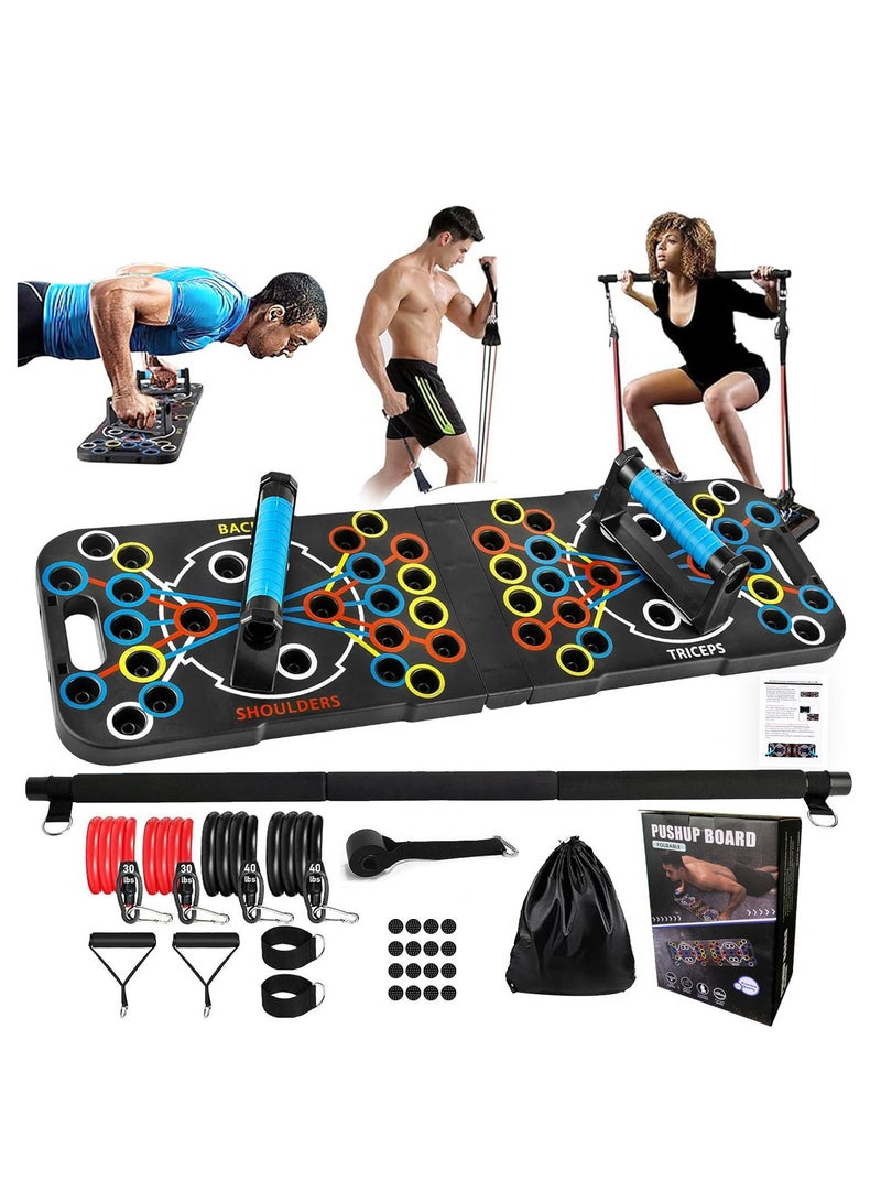 XiuWoo 15 in 1 Foldable Pilates Reformer Machine, Workout Abdominal Board, Plank Trainer, Fitness Push Up Board, Full Body Workout Equipment, Home Gym System, Strengthen Arms Equipment  - Image 1