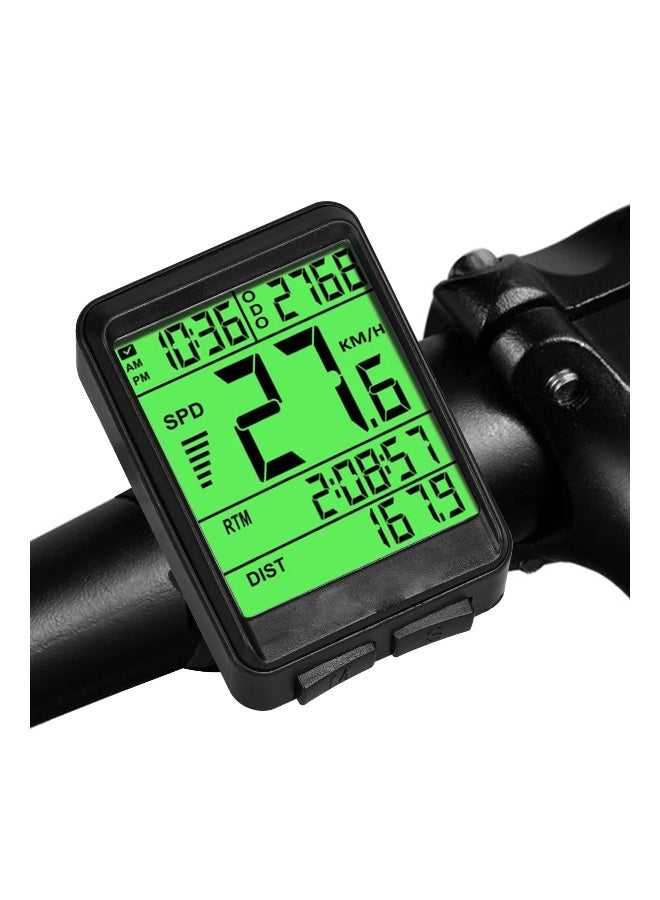 Wireless Bicycle Speedometer and Multifunctional Odometer, Waterproof Bike Computer with Large Backlit LCD Display for Tracking Speed, Distance, and Time. - Image 1