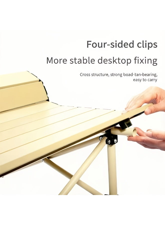 Vparty Outdoor Thickened Folding Table and Chair Set, 1 Table + 4 Chairs, Lightweight and Portable, Stable and Durable, Comfortable for Long-term Sitting. Suitable for Camping Picnics, Barbecue Fishing, Street Stalls, Home Use and Other Scenarios - Image 5