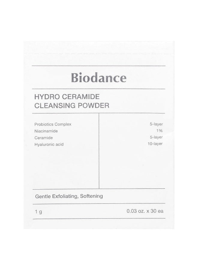 BIODANCE بايو دانس، مسحوق تنظيف هيدرو سيراميد، 30 عبوة، 0.03 أونصة (1 جرام) لكل منها - Image 1