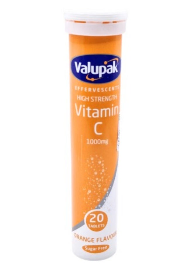 Valupak Vitamin C 1000Mg Eff Tablets 20'S
