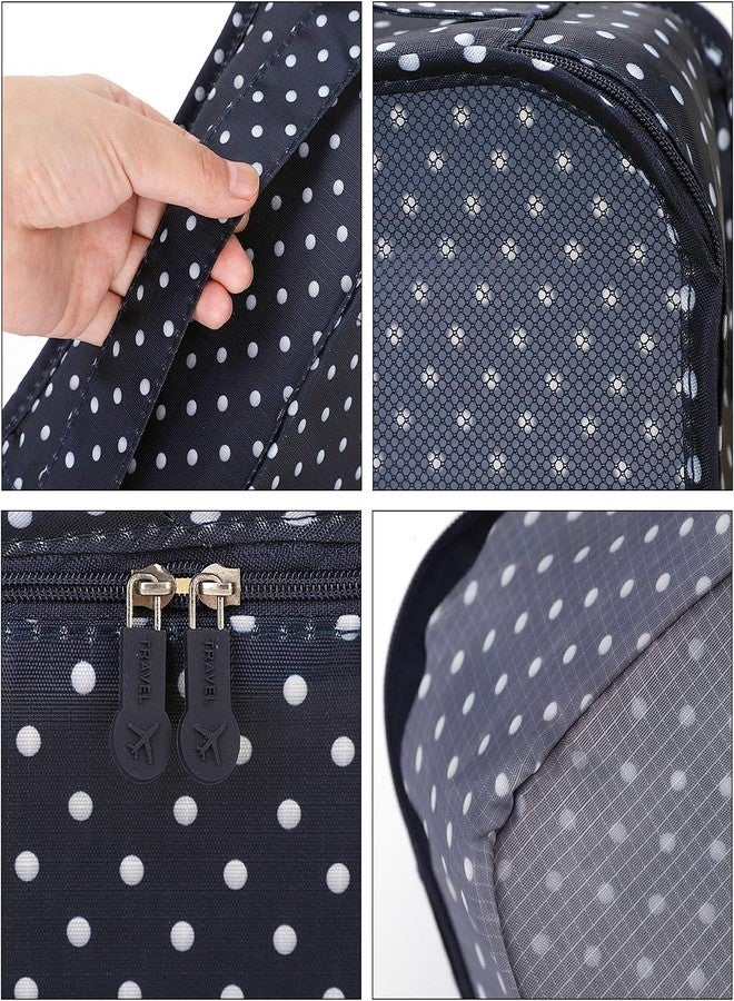 Luxula 6 Pcs Foldable Luggage and Laundry Bag Pouch Waterproof Travel Toiletry Organizer Garment Storage Bag Portable Packing Cubes (1 Pc])(Navy Blue) - Image 3