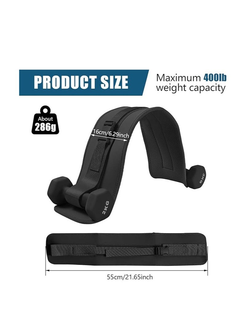 أبوستيم حزام تمرين دفع الورك، حزام دمبل لدفع الورك، سميك وواسع، مناسب للدمبل أو الكيتلبل أو ألواح الحديد، حصيرة غير قابلة للانزلاق، صالة الألعاب الرياضية أو التمرين المنزلي (أسود) - Image 5