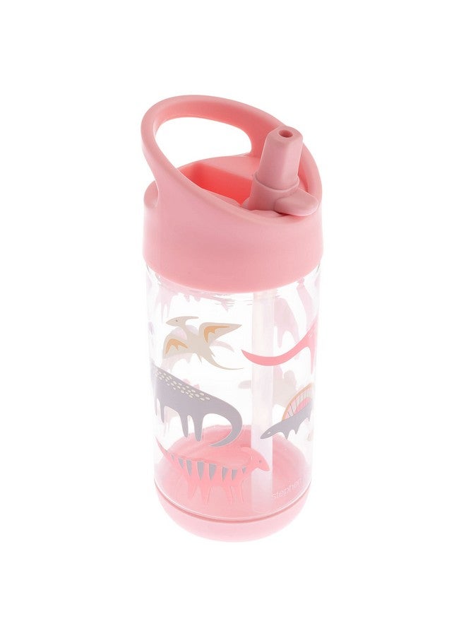 Stephen Joseph Kids Flip Top Water Bottle 10 Oz Tritan Bpa Free Water Bottle For Girls & Boys Back To School Flip Top Bottle Pink Dino - Image 2