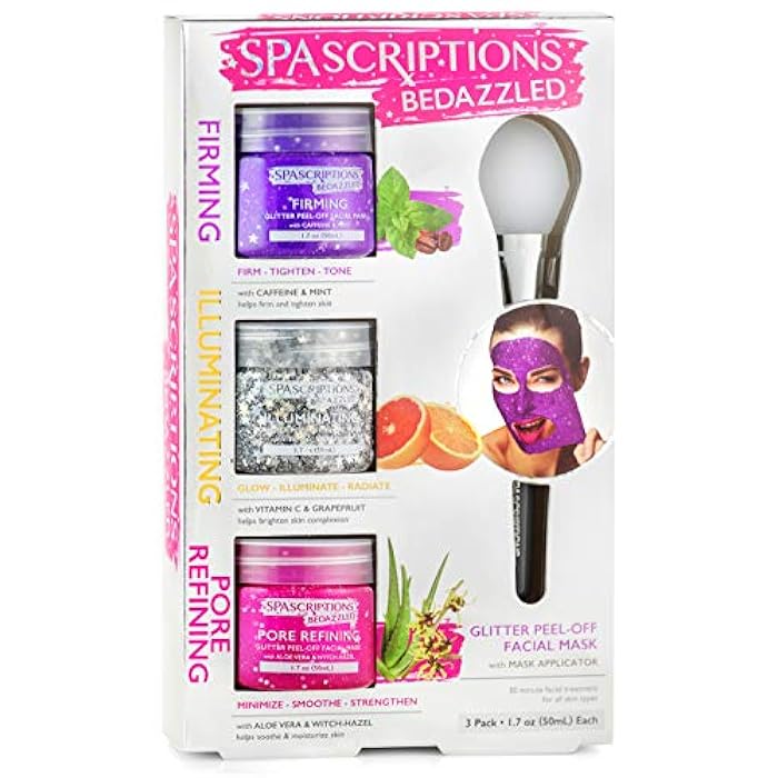 SpaScriptions BeDazzled- Firming & Pore Refining Glitter Peel-Off Masks - Image 1
