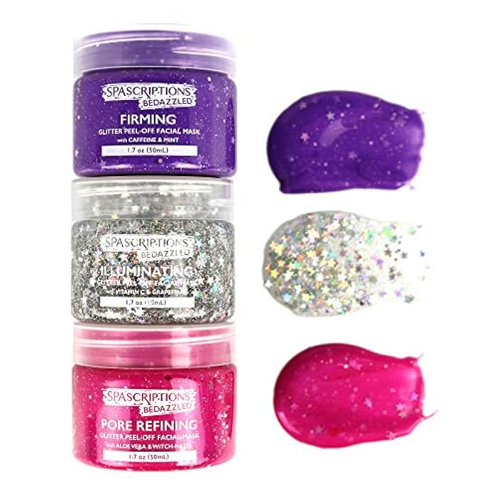 SpaScriptions BeDazzled- Firming & Pore Refining Glitter Peel-Off Masks - Image 2