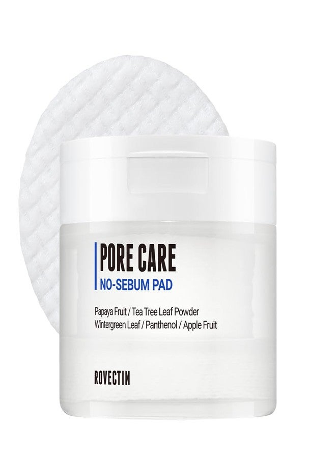 ROVECTIN Pore Care No-Sebum Pad for Sebum Clearing and Pore Clearing with Green Fruit Complex, Gentle Exfoliating Pads - 60 Pads - Image 1