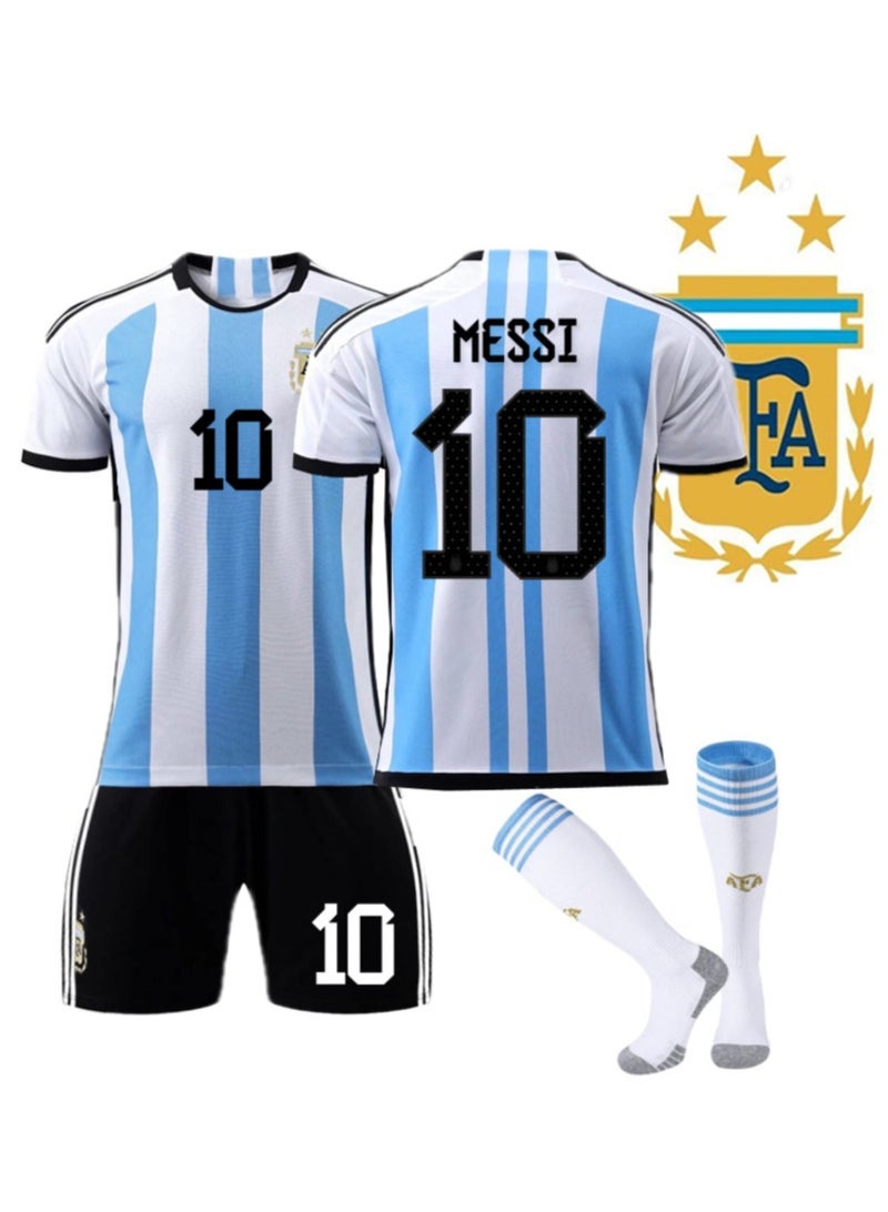 AUTOYSUR Kids Soccer Jersey, #10 Jersey Shirts,Boys Soccer Jersey Set,Soccer clothing,Sport Gift Set for Youth  - Image 1