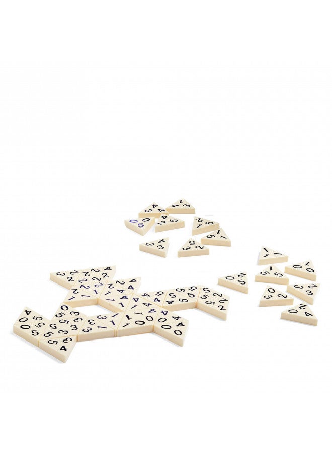 Pressman Tri-Ominos - Travel Edition with Lightweight Playing Tiles by Pressman Games Blue, 5" - Image 3