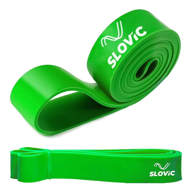 SLOVIC شريط مقاومة للتمارين [حتى 60 كجم] | مجموعة شريط مقاومة خالية من اللاتكس للتمارين والتمدد | معدات رياضية للتمارين المنزلية | مثالي للرجال والنساء - Image 1