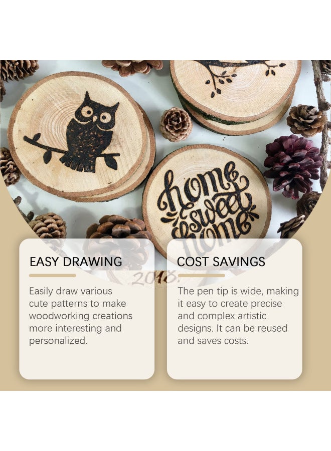JUE FISH Burning Brush Wooden Coaster Cutting Board Handmade Diy Fine Art Painting Design Burning Brush - Image 2
