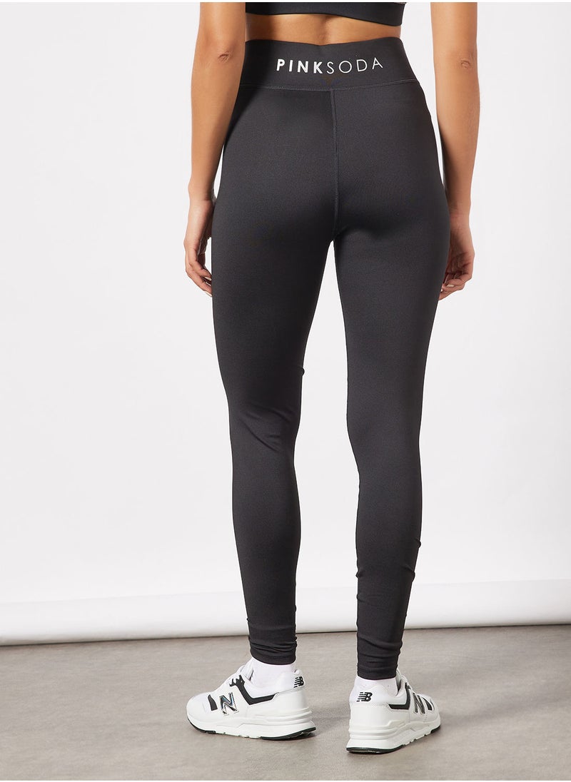 Pink Soda - Alley Logo Tights - Image 1