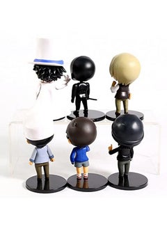 Trunkin Trunkin Case Closed Detective Conan Action Figures | 6 Pcs Set 9-12 cms Polyvinyl Chloride Figure Edogawa Conan Kaitou Kiddo Hattori Heiji Furuya Rei Akai Shuichi Toys | ,Multicolor  - Image 2