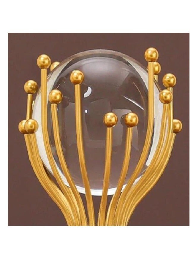 A unique decorative piece made of high-quality metal plated in gold large - Image 3