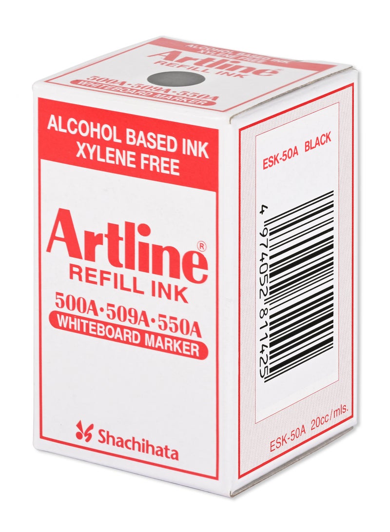 Artline Artline Refill Ink for 500A, 509A and 550A White Board Marker, Color:Black-ARIKESK50ABK  - Image 3