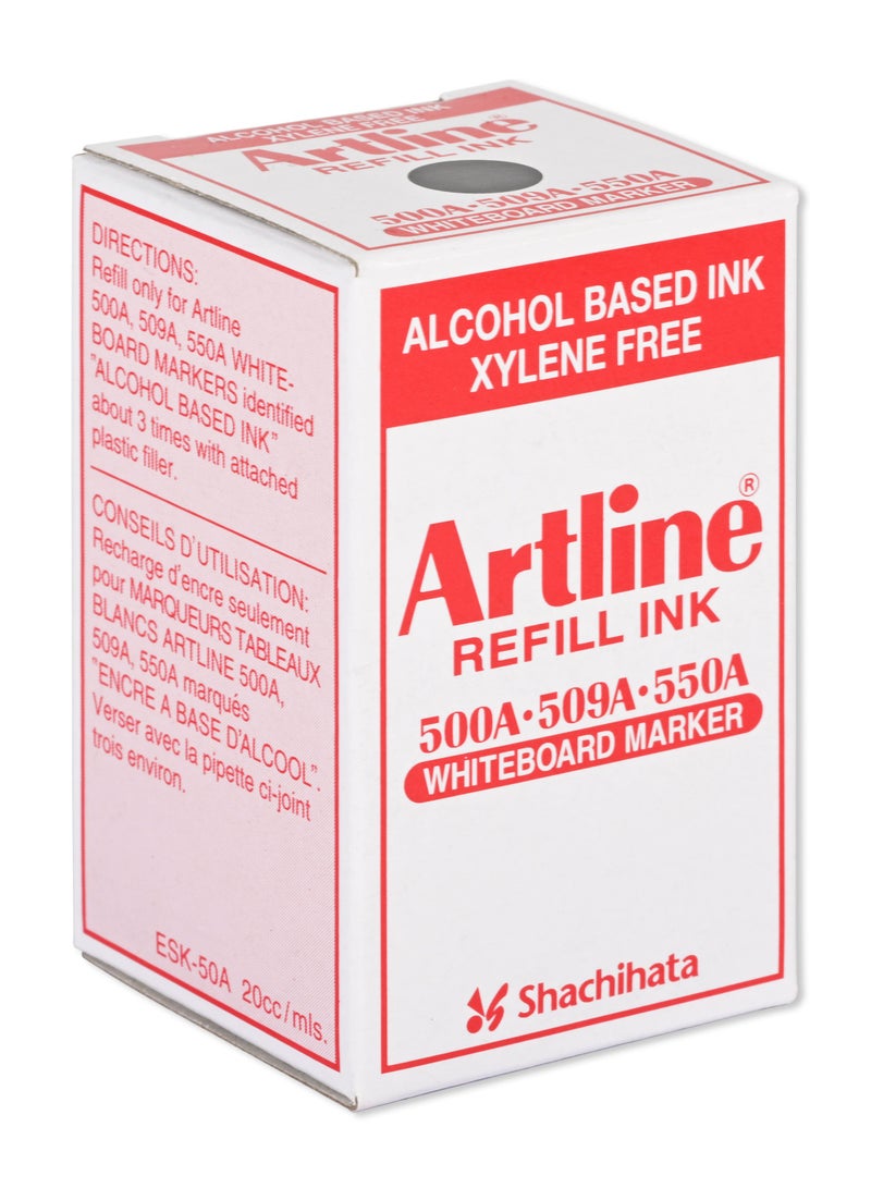 Artline Artline Refill Ink for 500A, 509A and 550A White Board Marker, Color:Black-ARIKESK50ABK  - Image 4