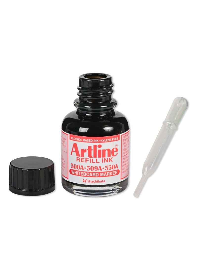 Artline Artline Refill Ink for 500A, 509A and 550A White Board Marker, Color:Black-ARIKESK50ABK  - Image 2