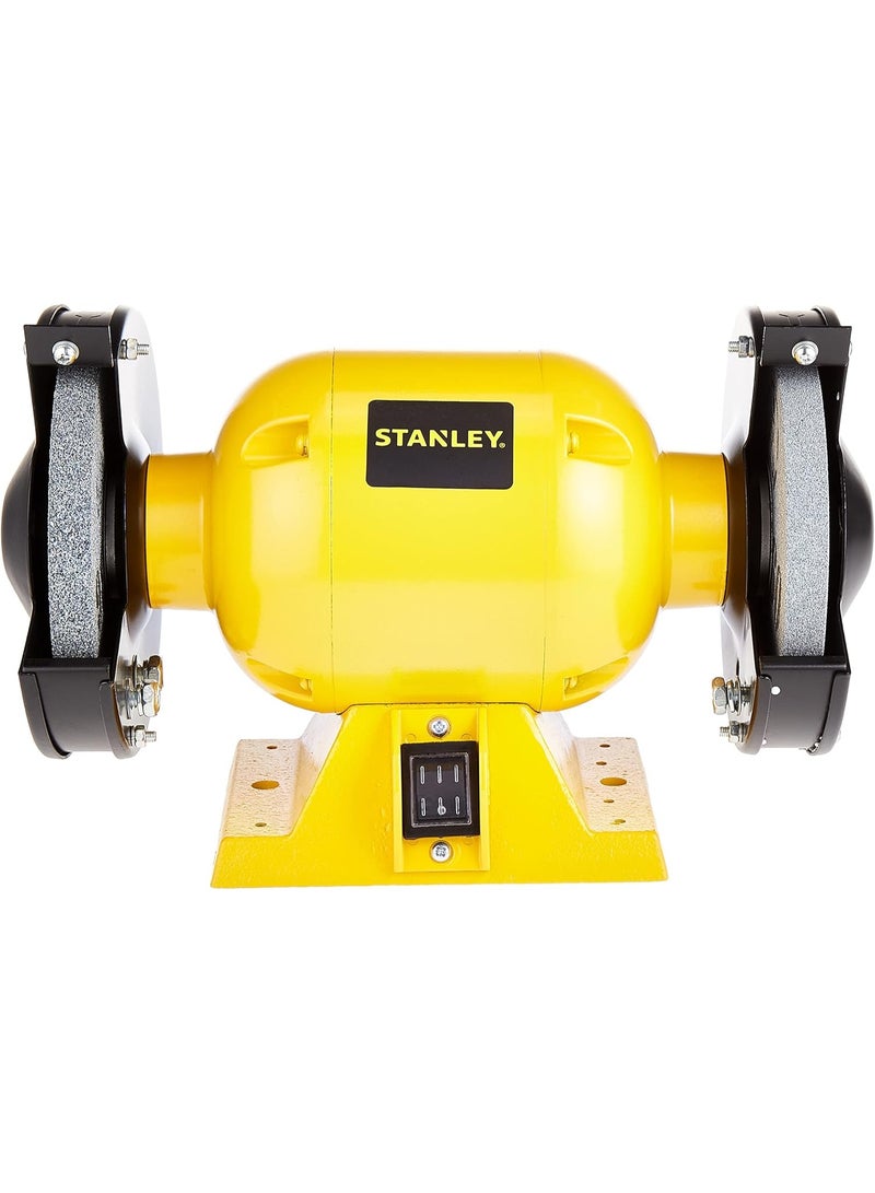 Stanley 6" (152mm) Bench Grinder, 1/2 HP (373W) Corded Power Tool – STGB3715-B5, Cast Iron Base, 3000 RPM, Compatible with Buffing & Wire Wheels - Image 5