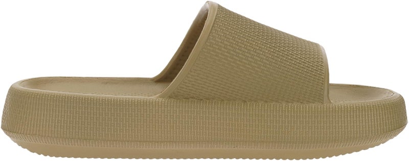 BRONAX Pillow Slippers for Women and Men | House Slides Shower Sandals | Cushioned Thick Sole 37-38 Olive Green - Image 5