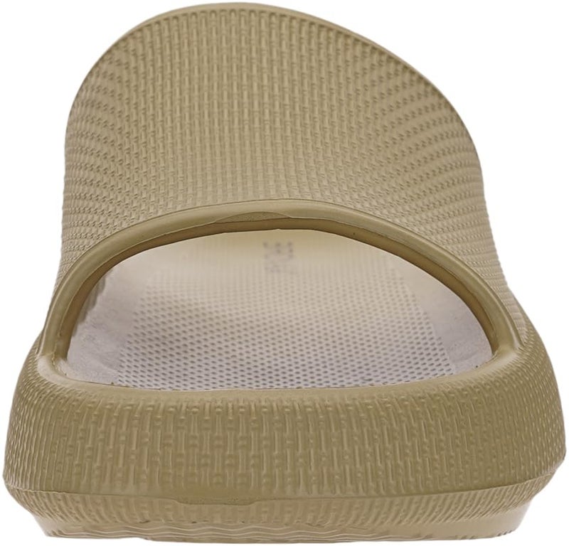 BRONAX Pillow Slippers for Women and Men | House Slides Shower Sandals | Cushioned Thick Sole 37-38 Olive Green - Image 4