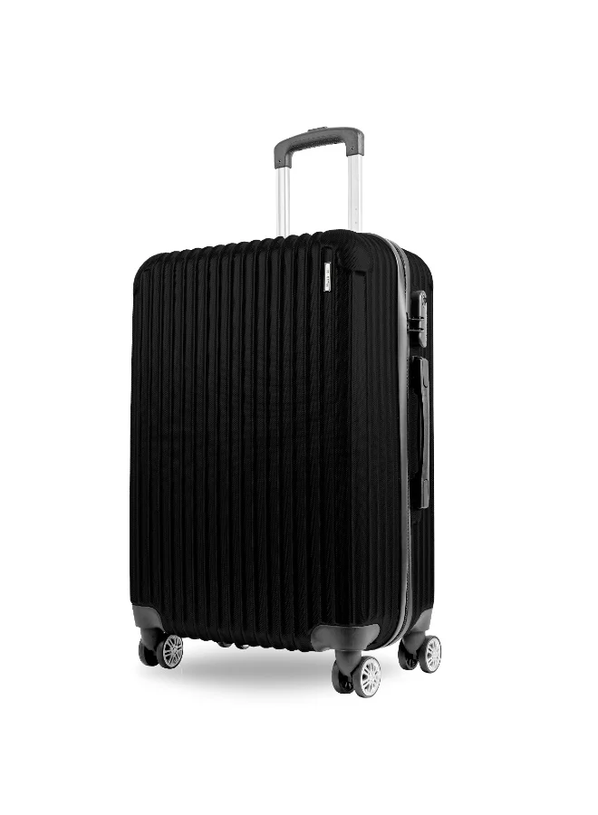 Reflection Reflection ABS Carry On Suitcase Airline Approved, Lightweight 28 Inch  Luggage- 360° Silent Wheels, ABS Hard Luggage Trolley, Spinner Wheels, Travel Luggage  (28-Inch , Black)