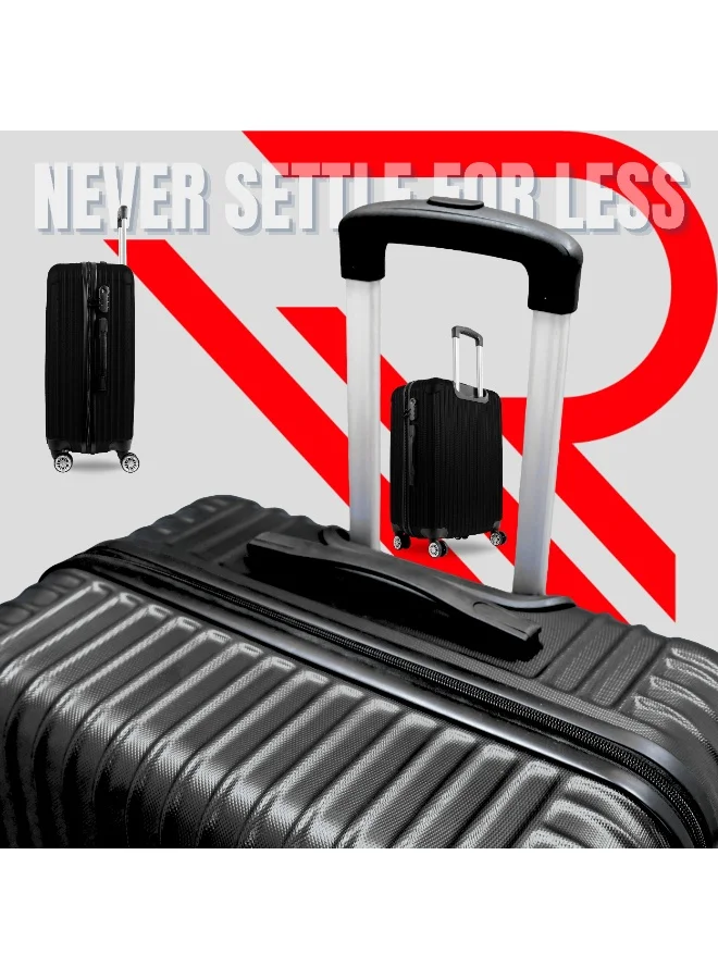 Reflection Reflection ABS Carry On Suitcase Airline Approved, Lightweight 28 Inch  Luggage- 360° Silent Wheels, ABS Hard Luggage Trolley, Spinner Wheels, Travel Luggage  (28-Inch , Black)