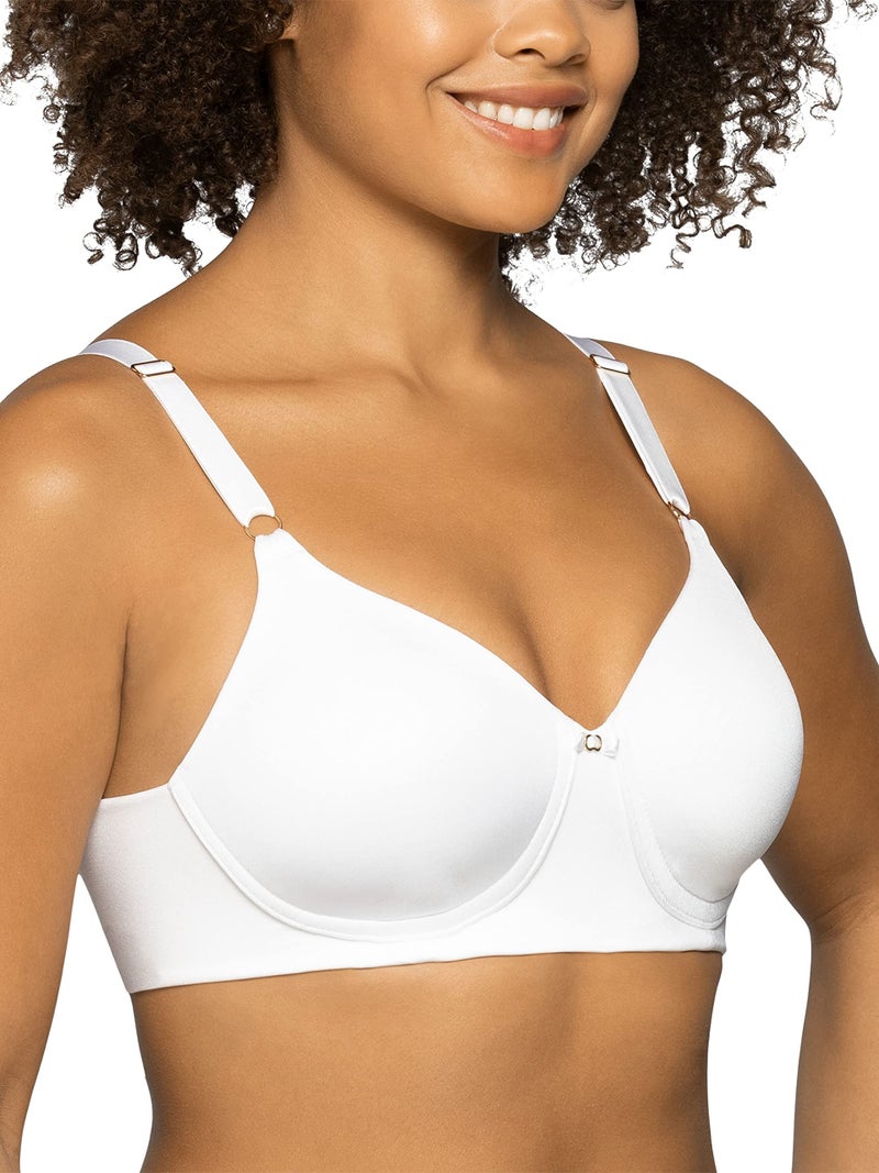 Vanity Fair Womens Full Coverage Beauty Back Smoothing Bra, 4-way Stretch Fabric, Lightly Lined Cups Up To Dd Bra, Wireless - White, 38B US - Image 4