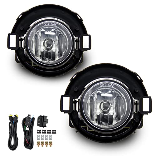 WEZEMLIGHT Fog Light Assembly Replacement For 2005-2015 Xterra / 2010-2017 Frontier With H11 12V 55W Halogen Bulbs(Clear Lens) - Image 2