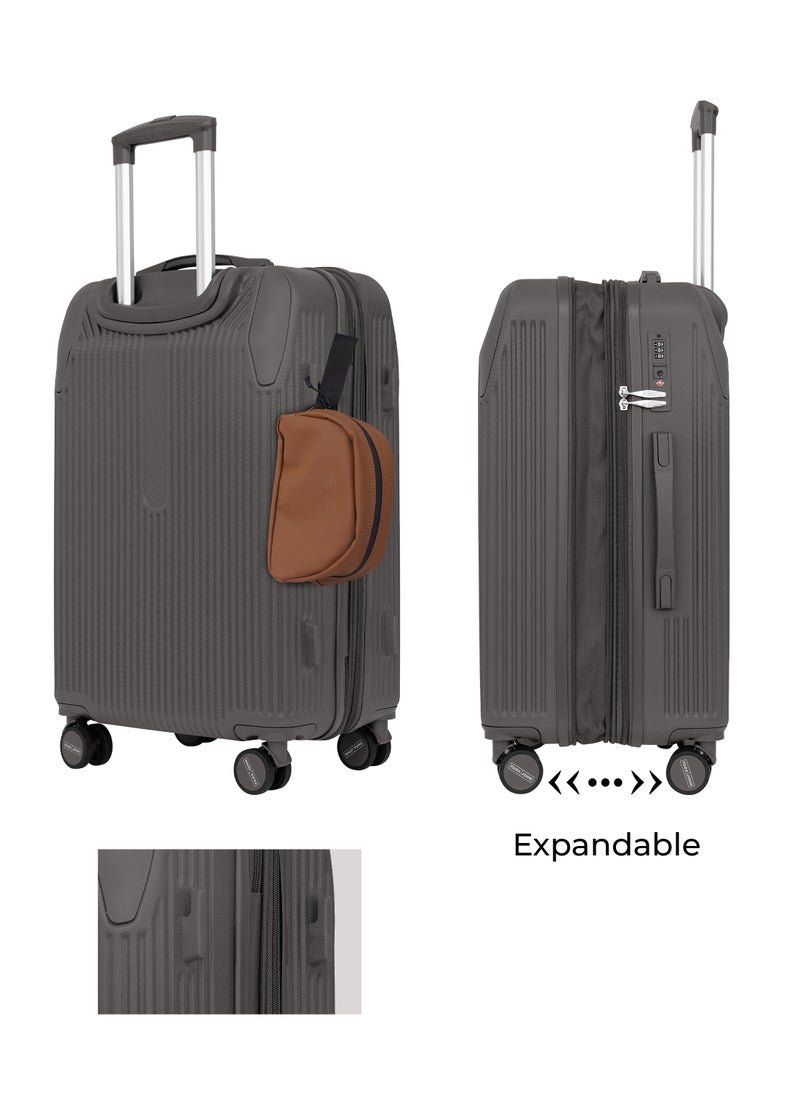 Sentra 3 Pieces ABS Luggage Trolley Set - Dark Grey - pzsku/Z8A79150DF829FA665D71Z/45/_/1740480672/24d819e9-e2e0-419b-8d32-c73c148412b1