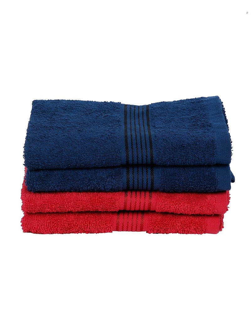 KOPA by Bianca 400 GSM 100% Cotton Soft Terry Towel l 4pc Hand Towel l Baby Towel l Napkins for Hand Towel l D`Ross l Crimson-Arctic Blue - Image 2
