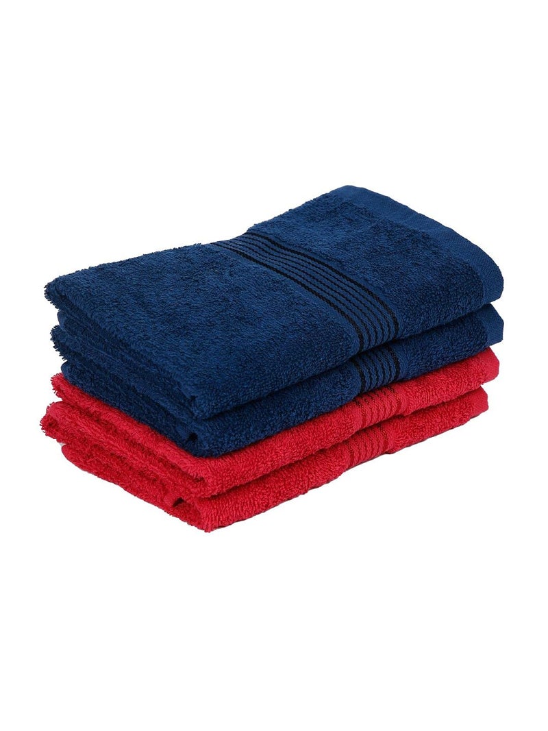 KOPA by Bianca 400 GSM 100% Cotton Soft Terry Towel l 4pc Hand Towel l Baby Towel l Napkins for Hand Towel l D`Ross l Crimson-Arctic Blue - Image 3