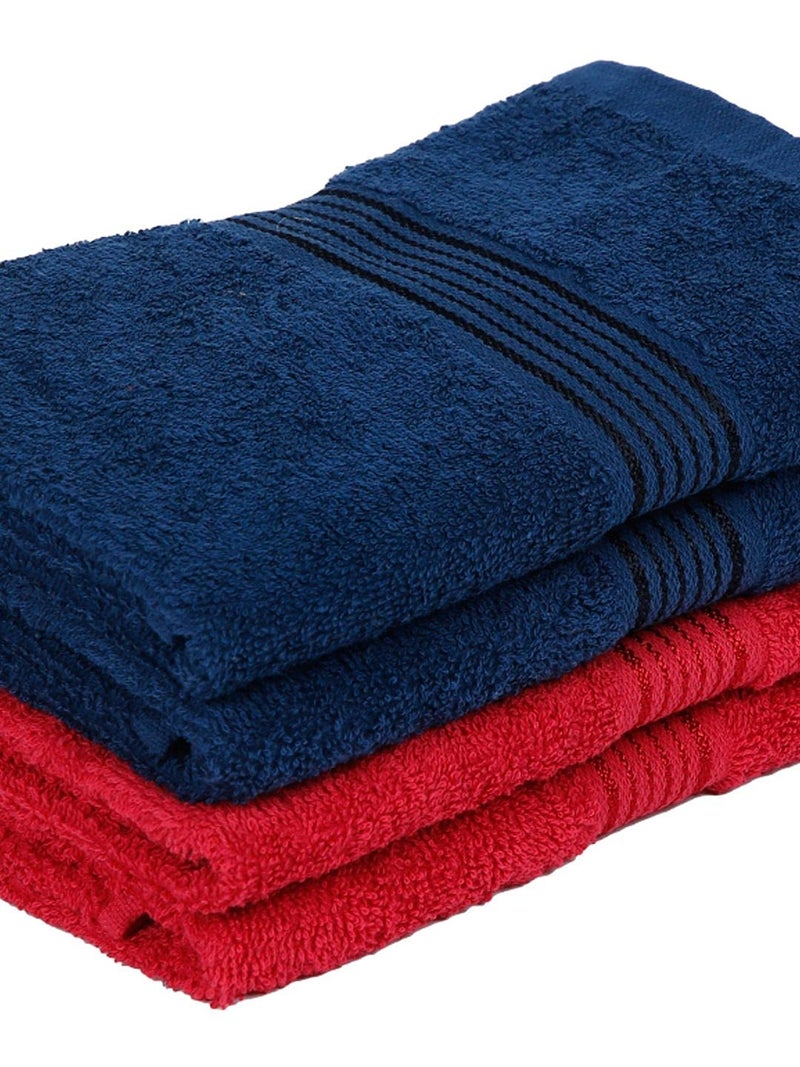KOPA by Bianca 400 GSM 100% Cotton Soft Terry Towel l 4pc Hand Towel l Baby Towel l Napkins for Hand Towel l D`Ross l Crimson-Arctic Blue - Image 4