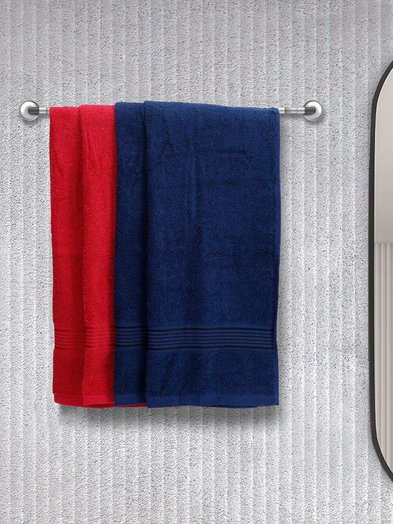 KOPA by Bianca 400 GSM 100% Cotton Soft Terry Towel l 4pc Hand Towel l Baby Towel l Napkins for Hand Towel l D`Ross l Crimson-Arctic Blue - Image 1