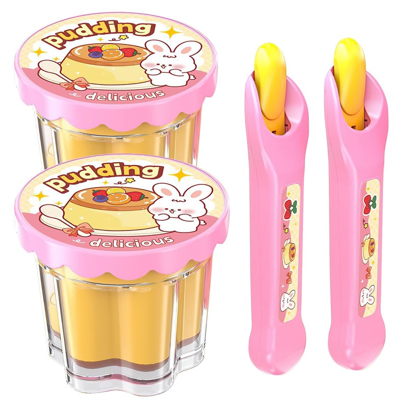 ZOENMG Pudding Feeding Toy for Dolls2 Packs Interactive Baby Doll Food with Retractable Spoon Pretend Play Food for Toddlers 358 Realistic Role Play Toy for Girls Easter Basket Stuffers Gifts - Image 3
