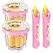 ZOENMG Pudding Feeding Toy for Dolls2 Packs Interactive Baby Doll Food with Retractable Spoon Pretend Play Food for Toddlers 358 Realistic Role Play Toy for Girls Easter Basket Stuffers Gifts - Image 2